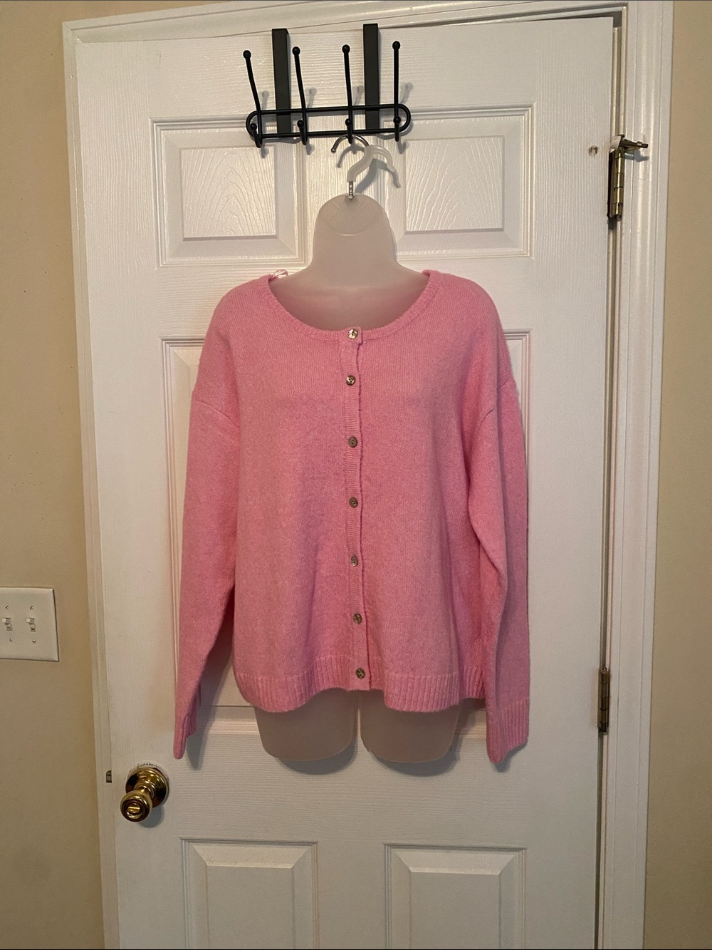 Wild Skye Classic Pink Button-Up Women's Sweater Cardigan